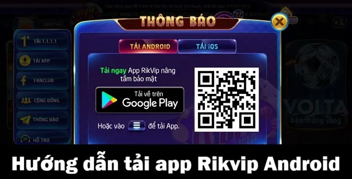 Hướng dẫn tải app Rik vip trên IOS & Android