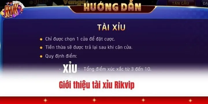 Giới thiệu đôi điều cần biết về tài xỉu Rikvip