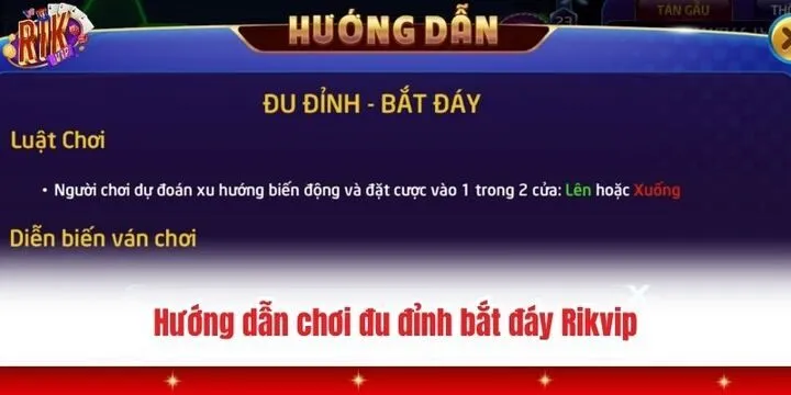 Đu đỉnh bắt đáy Rikvip gợi ý cách chơi chi tiết