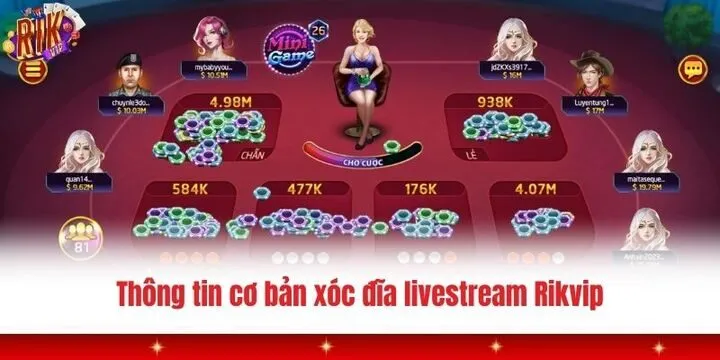 Một vài thông tin cơ bản về trò chơi xóc đĩa livestream Rikvip